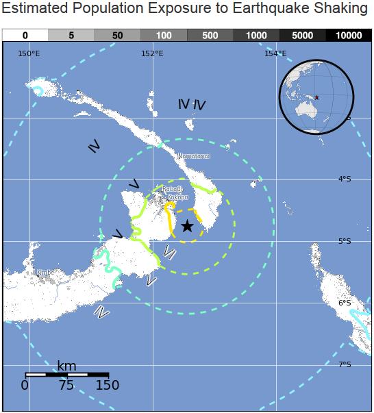 Earthquake Activity International M 7.5 Kokopo, Papua New Guinea Occurred at 7:49 pm EDT on March 29, 2015 34 miles SE of Kokopo (pop.