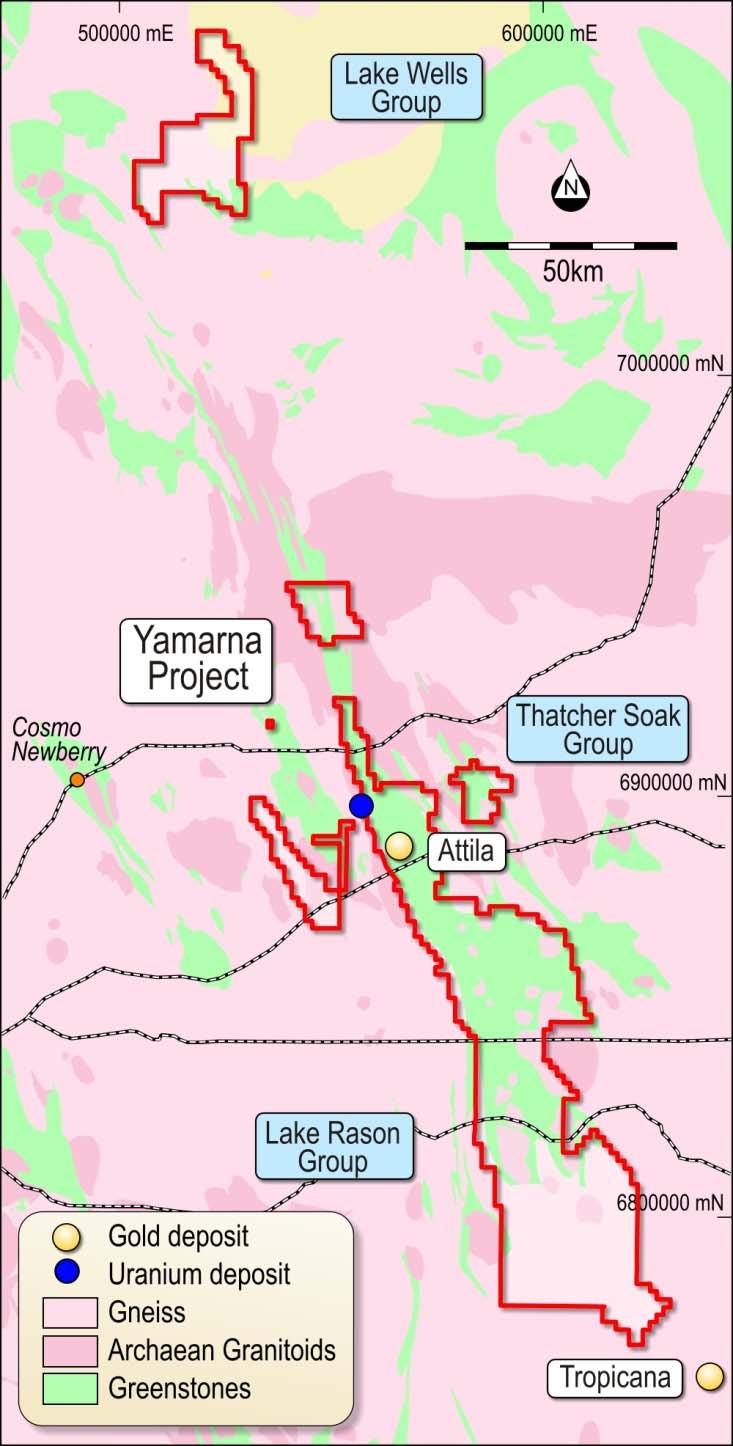 Yamarna Key Gold Target Areas Central Bore / Byzantium / Hann Prospects Virgin high-grade gold in quartz