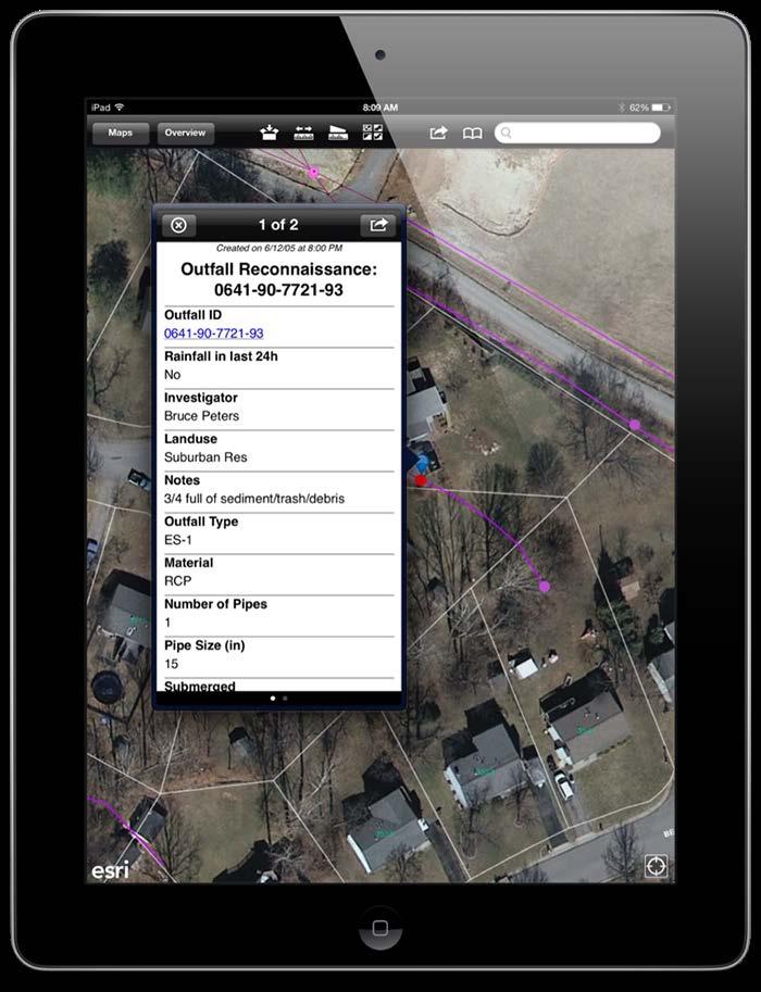 Mobile Data Collection using ArcGIS Online Real-time Stormwater assessments Saves staff time