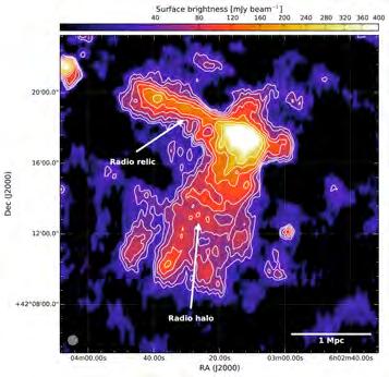 SUMMARY First ultra-deep LOFAR cluster image (factor of 10 deeper than anything done before in this frequency band) Toothbrush relic is not associated with a strong shock: Mach 1.