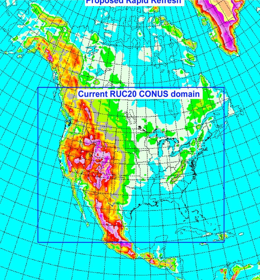 Hourly Updated NOAA NWP Models 13km Rapid Refresh domain RUC