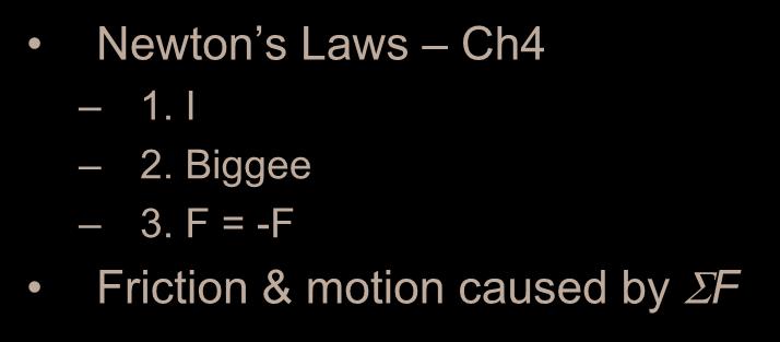 Ch4 : Newton s Laws Newton s Laws Ch4 1. I 2.