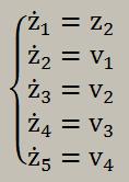 14 Amir Hosein Mirzayan, Saeed Abazari, Navid Reza Abjadi Using (1) and (1), the state equations of the system in new state variables are given by: (12) These equations have been transformed into the