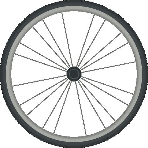 v com P A wheel rolls along without