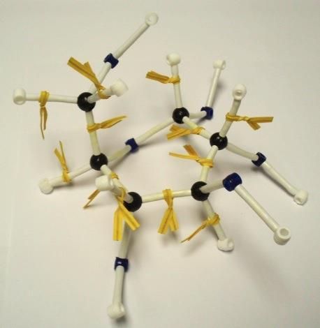 Photo of product molecules: H 6 C 12 O 6 (sugar) and O 2