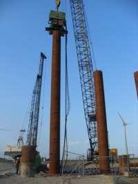 The advantage is: very strong and perfect for high horizontal and vertical loads and heavy ground for pile driving. The disadvantages are: expensive and rusting (corrosion).
