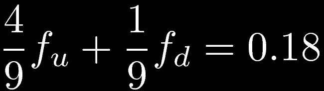 Quark Compostion of Proton 1 0 1 0 F ep x dx F en x dx 4 9 f u + 1 9 f d 4 9 f d + 1 9 f u Experimental values: 4 9 f u + 1 9 f d 0.18 4 9 f d + 1 9 f u 0.1 area: f u = 0.