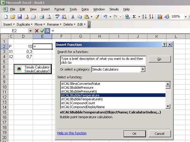 WITHIN MICROSOFT EXCEL Thermodynamic functions are added to Microsoft Excel and used in spreadsheets as