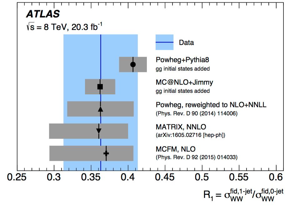 at NLO and NNLO (differentially)" dedicated NLO predictions for jetassociated WW production" gg WW process