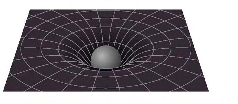 A black hole s mass strongly warps space and time in vicinity