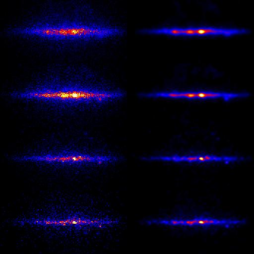 3. APPLICATION TO EGRET IMAGES In order to apply the Richardson-Lucy deconvolution with wavelet denoising to the EGRET images, we started by capturing the PSF for the 8 highest out of 10 energy bands.