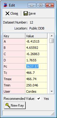 Edit The editor is another view on the parameter data set grid. The grid is now editable and new values can be typed in the Value column.