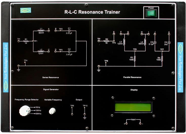 Introduction RLC Resonance Trainer is very exclusive training system provides complete learning content for both series and parallel resonance.
