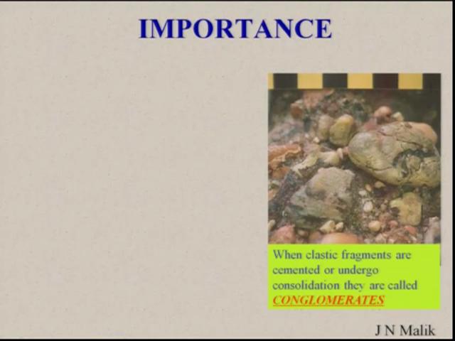 (Refer Slide Time: 30:10) So these are termed, these are the rudaceous rocks which we are having the conglomerate.