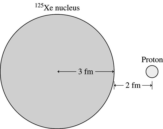 Electic Chages and oces 5-1 o the glass bead, the acceleation is a 4 glass (7. 10 N) = = 0.18 m/s towad plastic bead. (4.0 10 kg) 5.0. Model: The 15 Xe nucleus and the poton will be teated as point chages.