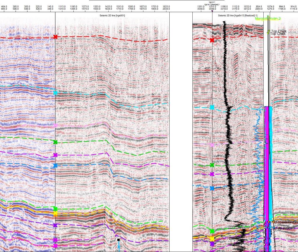 3.1 Seismic interpretation Very recently, Connie Larsen (Larsen, 2016) interpreted the seismic data available from the Upper Cretaceous Danian carbonates, leading to a number of intra chalk horizons
