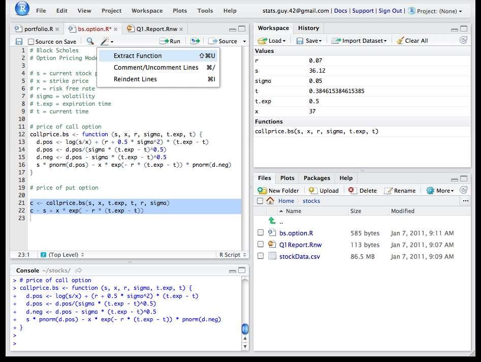 R and RStudio Script Console Environment Object assignment