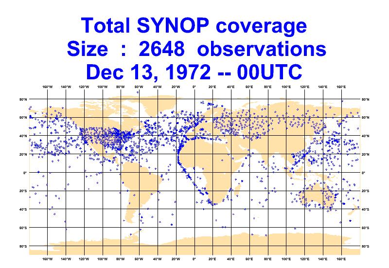 Where are SYNOPs in Dec 1972?