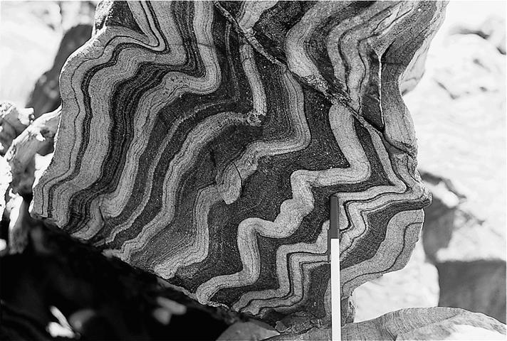 Changes in metamorphic rocks with increasing Grade (Stress form tectonics produces foliation) Increasing Metamorphic Conditions (Grade) => Grade: Low Grade=> Medium Grade => High Grade Process