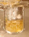 Once the reaction mixture has melted (>12 C), it is a homogeneous liquid (D-F)