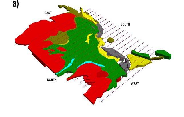 An example from central Lapland 3D model of the Kittilä terrane and surrounding geological blocks used in the modeling.