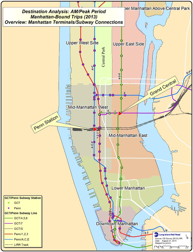 Overview/Manhattan Terminals with Subway Connections Why Manhattan?