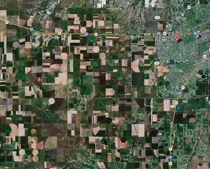Case study Analysis Artificial irrigation areas Google Earth image close-up view of the flash flooded location in near of