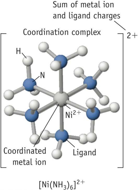 - 3 - FIG III. A Coordination Complex charge and oxidation number (must keep track of the electrons!