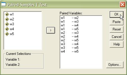 Click the first factor, displays as Variable 1 Click
