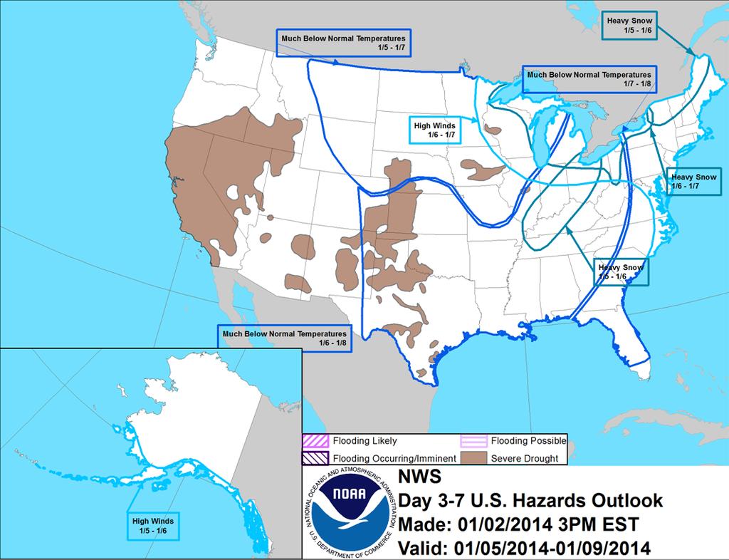 Hazard Outlook: January 5 9 http://www.cpc.ncep.