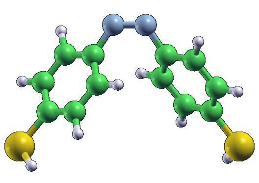 28: Poloha HOMO a LUMO, Fermiho energie a energie vákua pre TAB (vľavo) a CAB (vpravo) izolovanej molekuly.