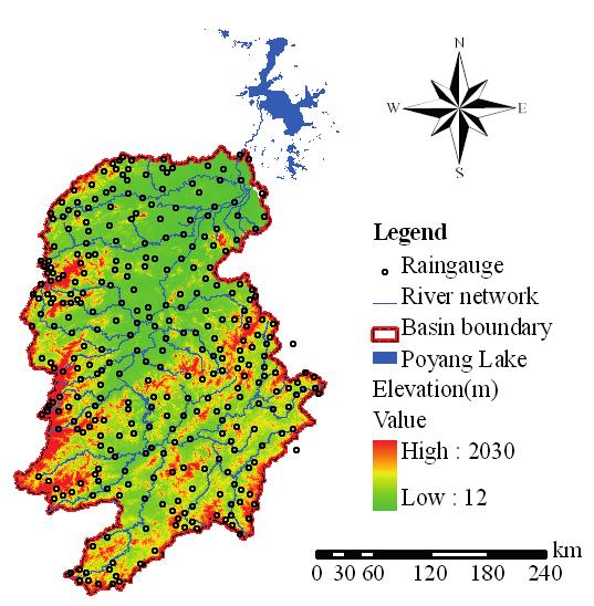 Satellite and gauge rainfall merging using geographically weighted regression 133 STUDY AREA AND DATASET Study area The Ganjiang River Basin is located between 113 30 E 116 40 E and 24 29 N 29 11 N