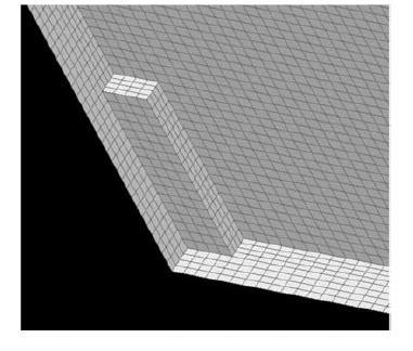 Figure 2.8. Actual and simplified defect meshed geometry used by Krishnapillai et al. (2005).