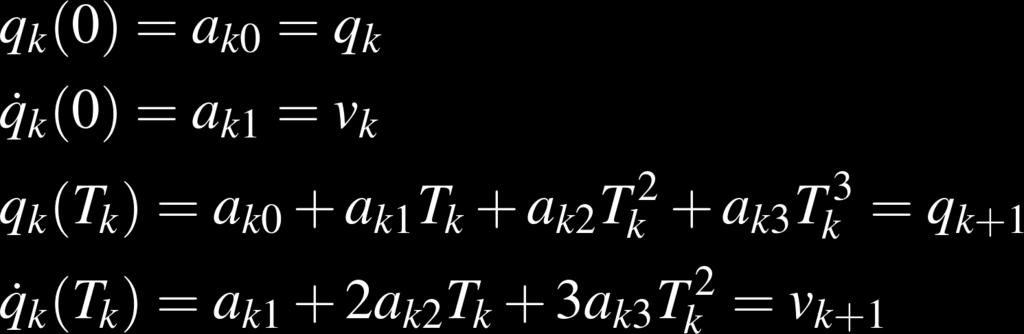 Interpolation (IX) 39 We start assuming velocities v k, k = 2,,