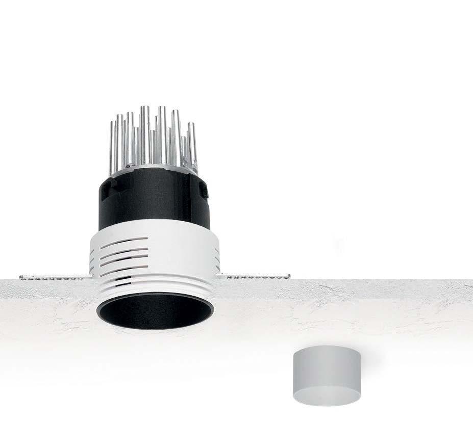 Epitax Epitax Height adjustable downlight with no flange and featuring recessed s, seamlessly blends in with the architecture emphasizing volumes.