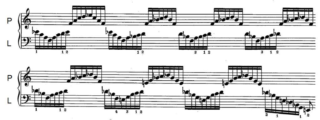 V Španielskej rapsódií od Ravela sa tieto štyri tóny opakujú dookola počas úvodných približne piatich minút skladby.