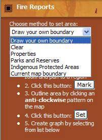 Draw your own boundary allows you to define your own area to profile. Clicking on this option reveals two buttons - "Mark" and "Set".