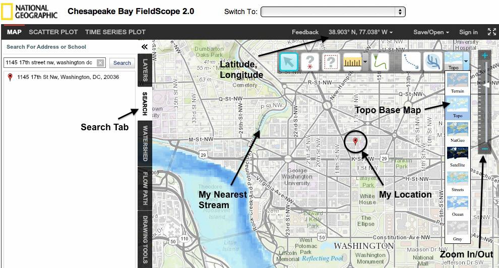 Name Date Follow the steps below with Chesapeake Bay FieldScope to create a watershed profile for your location. Part 1. Take a trip down your tributaries. Create A Watershed Profile 1.