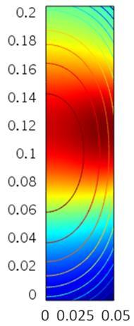 (a) Fig. 4.69: (a) Results of the Model implemented in comsol for RF coupling with plasma in negative ions sources.