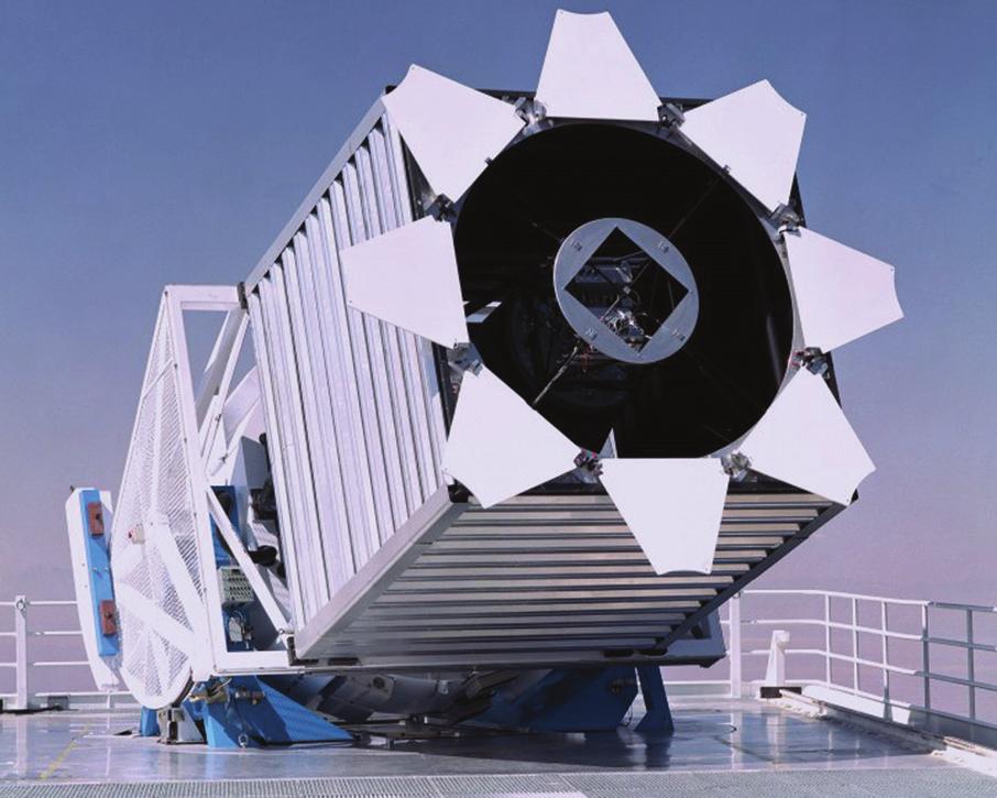 FIG. 1 The SDSS uses a dedicated 2.5 m f/5 modified Ritchey-Chretien altitude-azimuth telescope located at Apache Point Observatory, in south east New Mexico. A 1.