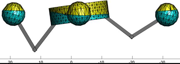 Effect of nonlinear Froude-Krylov and restoring forces on a hinged multibody WEC