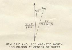 Pole) 16 degrees East Declination 12 ½ West Declination Most maps use an angle symbol