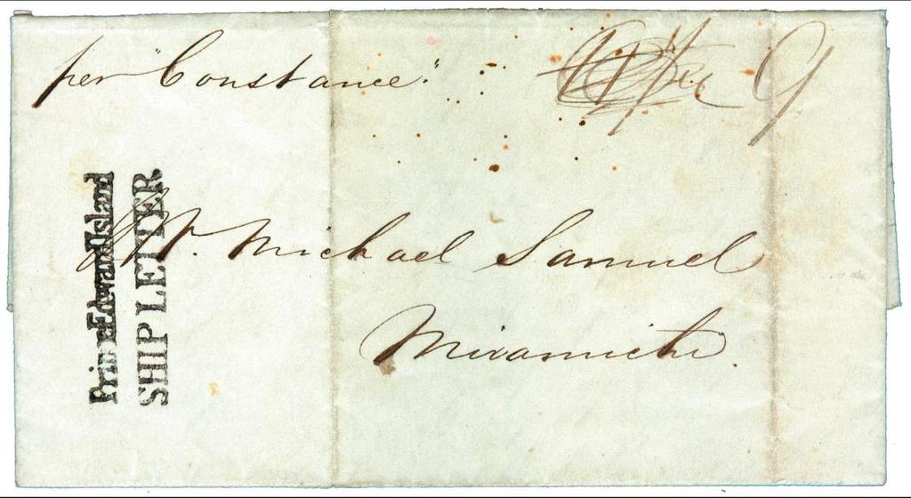 ENGLAND to NEW BRUNSWICK and NEWFOUNDLAND 1843 and 1857 1843 London, England to New Brunswick via