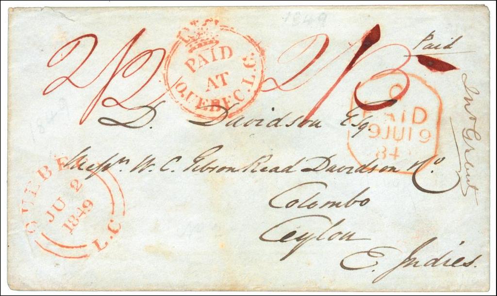 Rebellion From a Legislative Official With the boxed red VIA FALMOUTH British Handstamp.