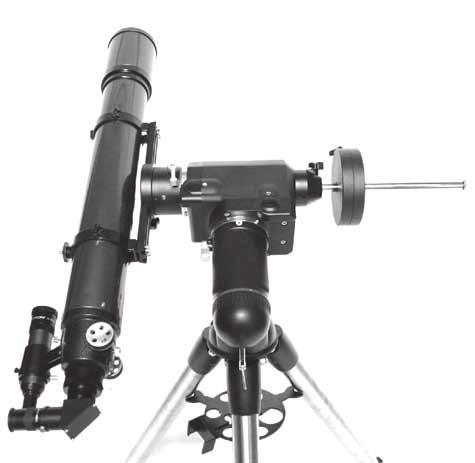 The counterweight shaft should be leveled and pointed to the other side of the mount. If Polaris can be placed at the center of the eyepiece by rotating the Dec.