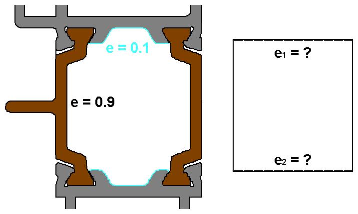 Step 4. The equivalent conductivity is calculated from the convective and radiative heat transfer coefficients h a and h r (see standard extract at the right).