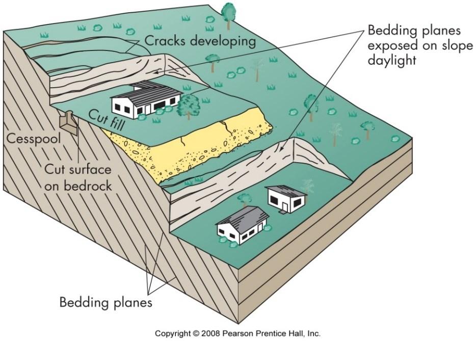 morphology Cuts Embankments on slopes Dam