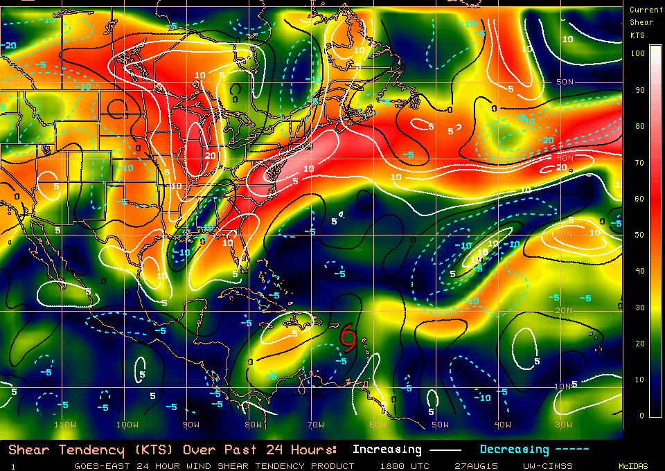 Current Wind Shear (shaded)