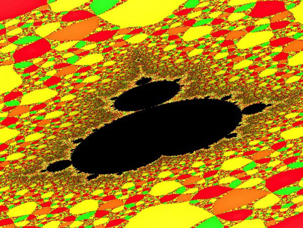 INVISIBLE TRICORNS IN REAL SLICES OF RATIONAL MAPS 11 Figure 3. The main cardioid of the baby Mandelbrot set (in black) is a Mandelbrot component.