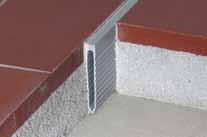 H = 30-40 - 50 mm Schlüter -DILEX-MOP is an expansion joint profile with serrated side walls made of rigid, recycled PVC and a grey, soft PVC
